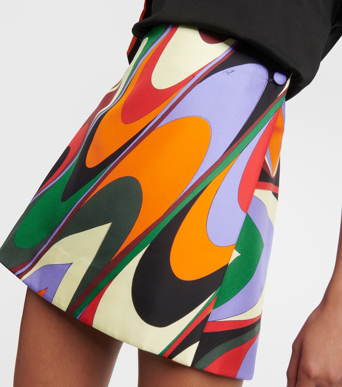 Onde silk twill miniskirt | Pucci