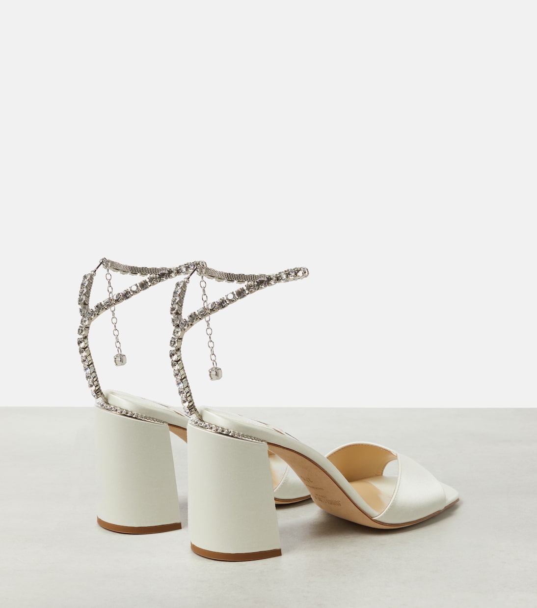 Sandalen Saeda 85 aus Satin mit Kristallen | Jimmy Choo