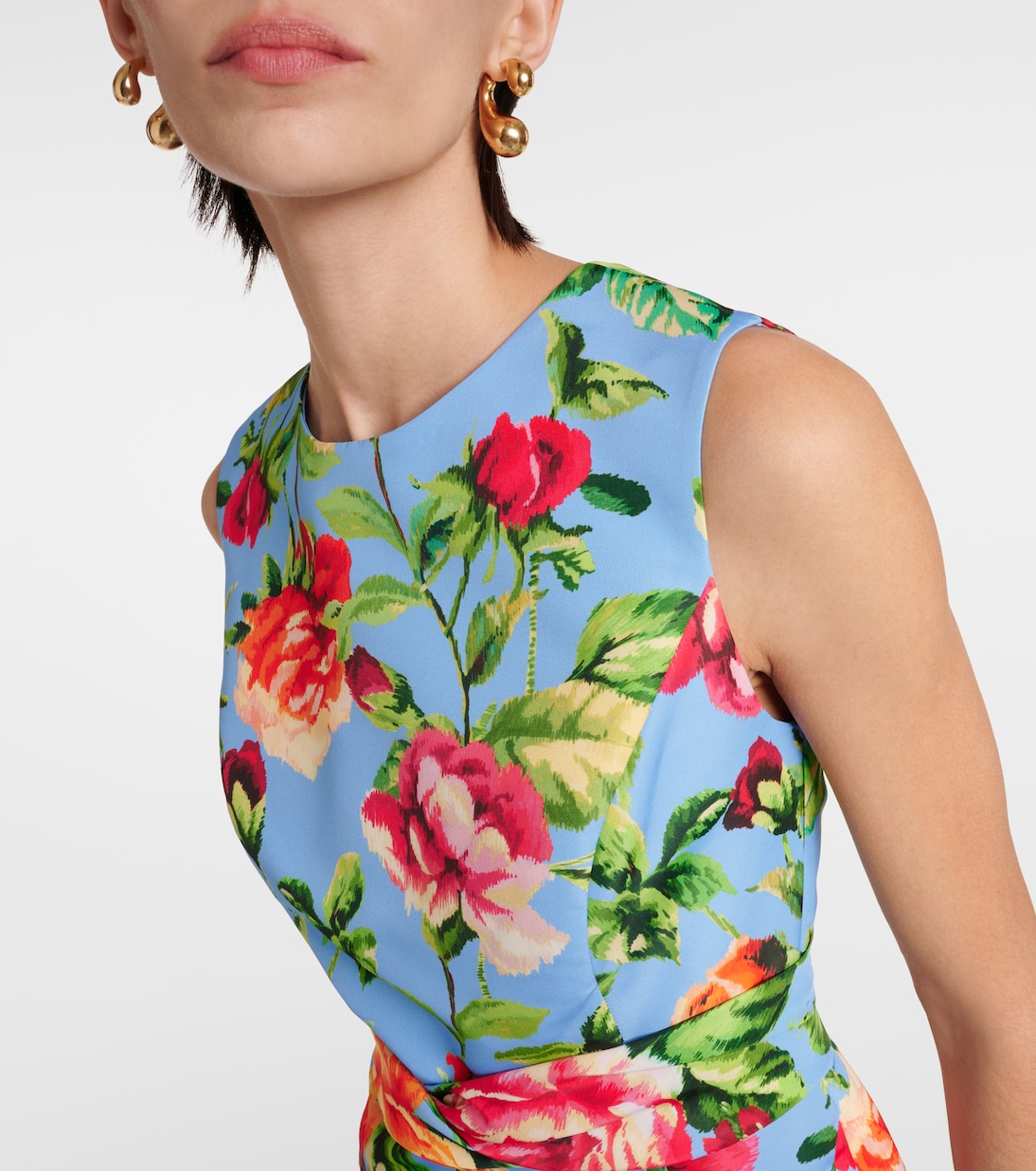 Vestido midi de crepé | Carolina Herrera