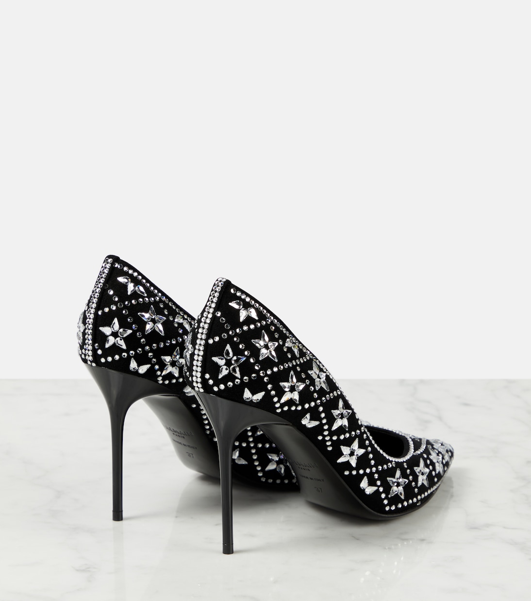 Pumps Ruby aus Veloursleder mit Kristallen | Balmain