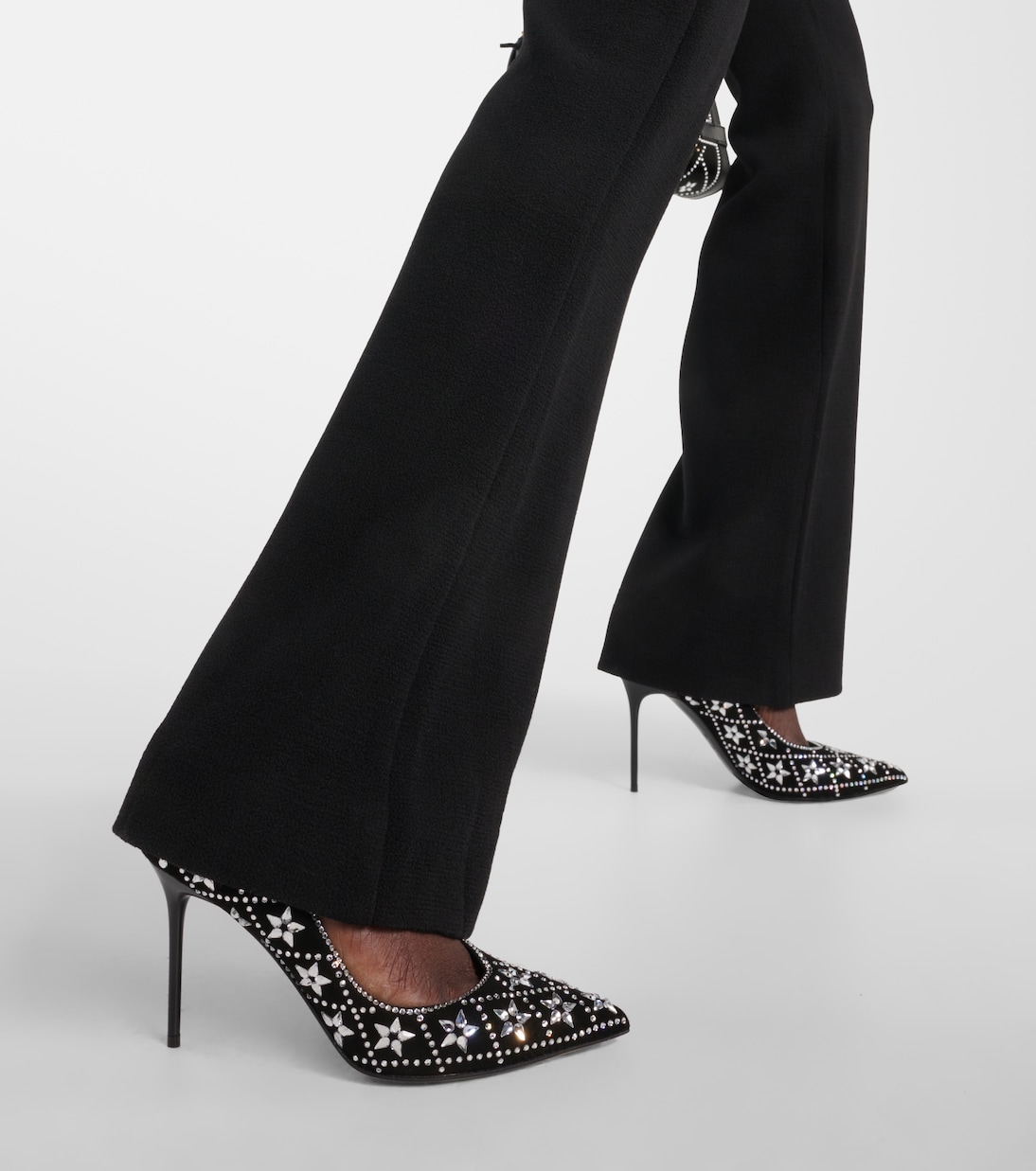 Pumps Ruby aus Veloursleder mit Kristallen | Balmain