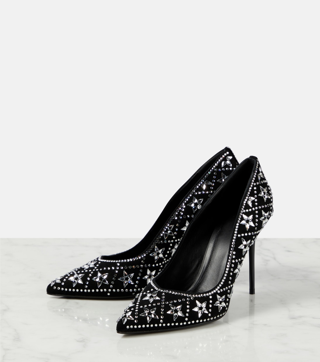 Pumps Ruby aus Veloursleder mit Kristallen | Balmain