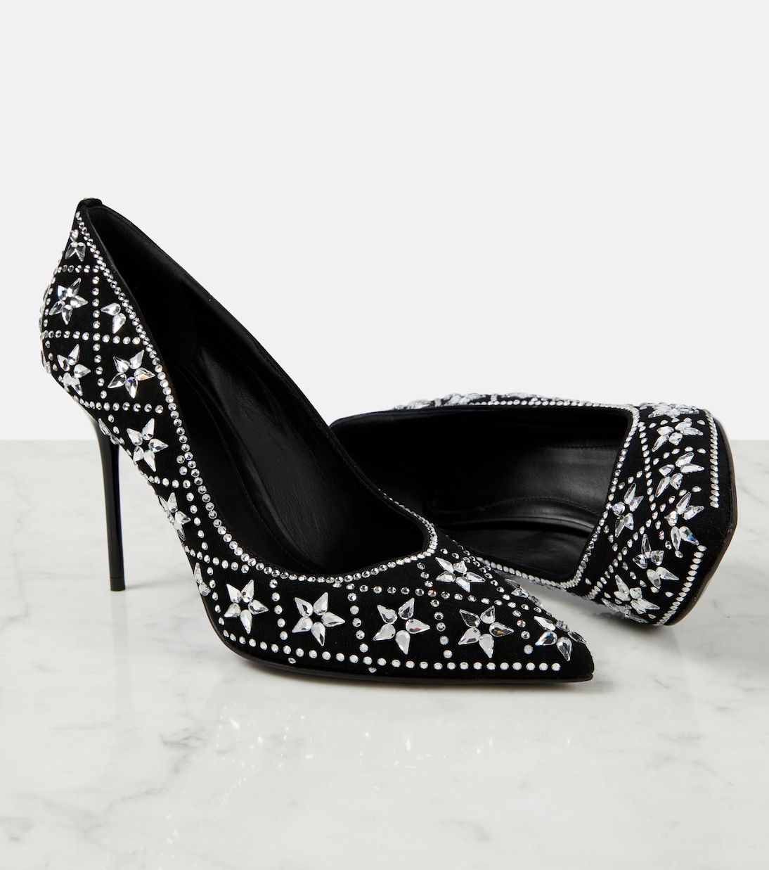 Pumps Ruby aus Veloursleder mit Kristallen | Balmain