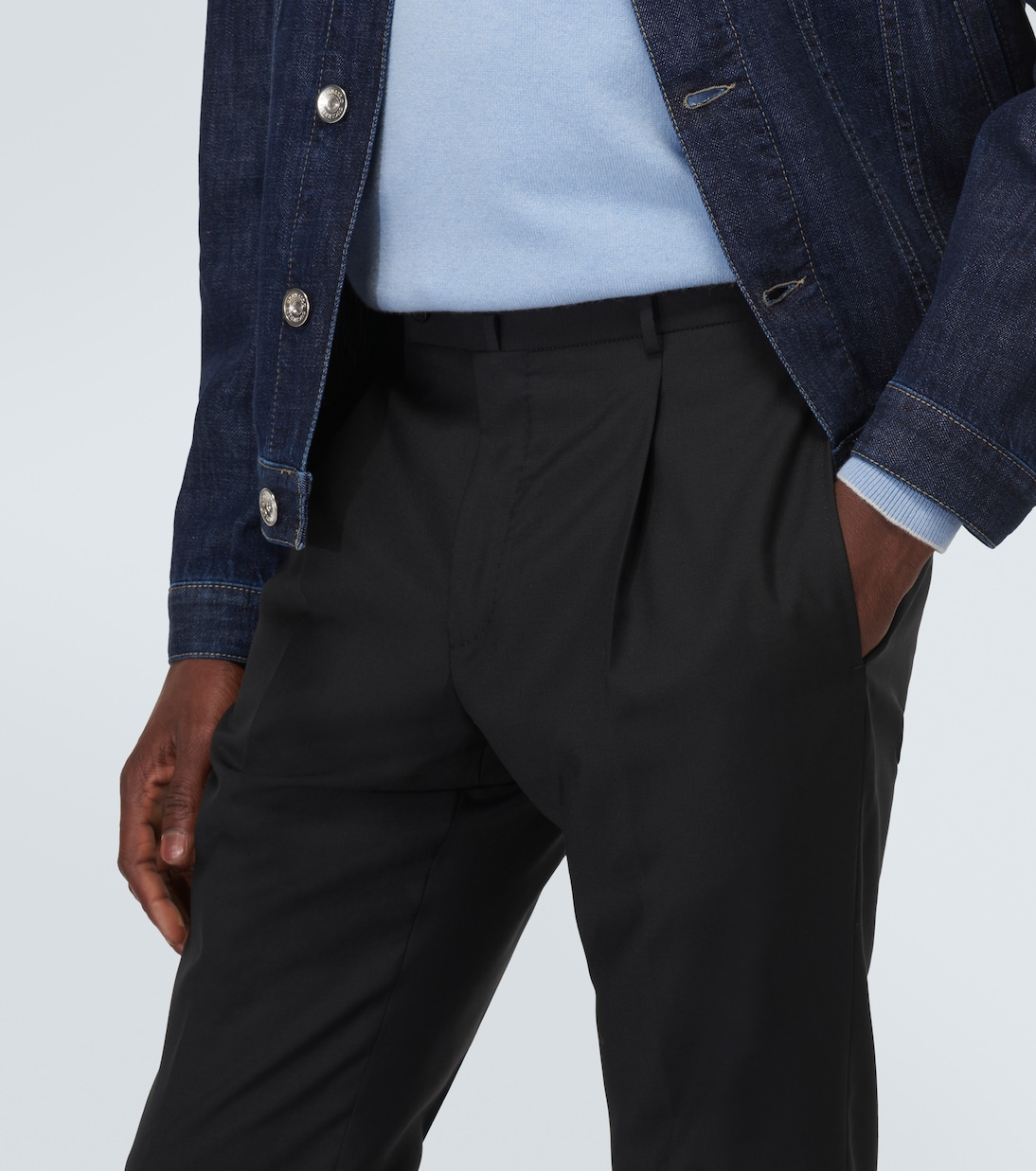 Pantalones slim de lana virgen | Incotex