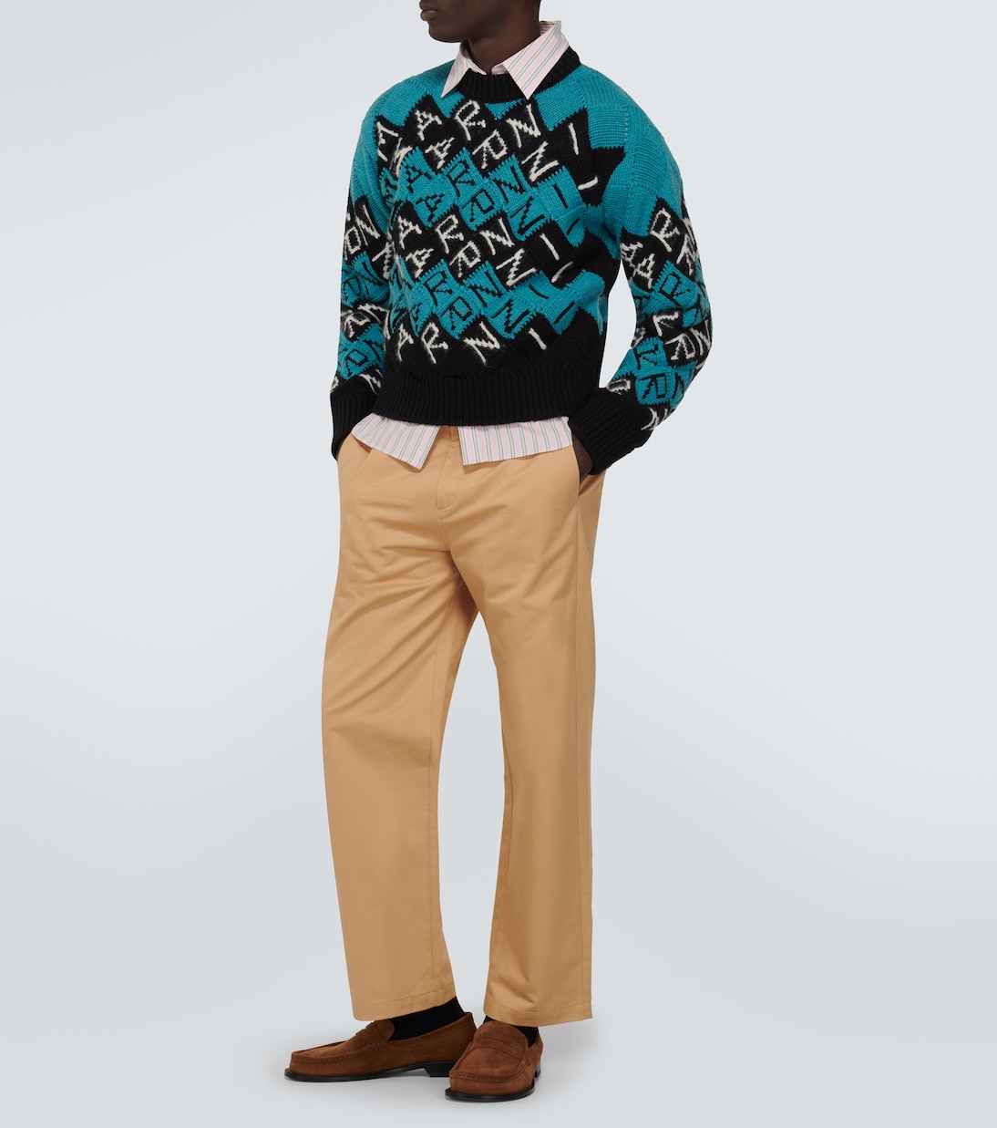 Pantaloni regular in gabardine di cotone | Marni