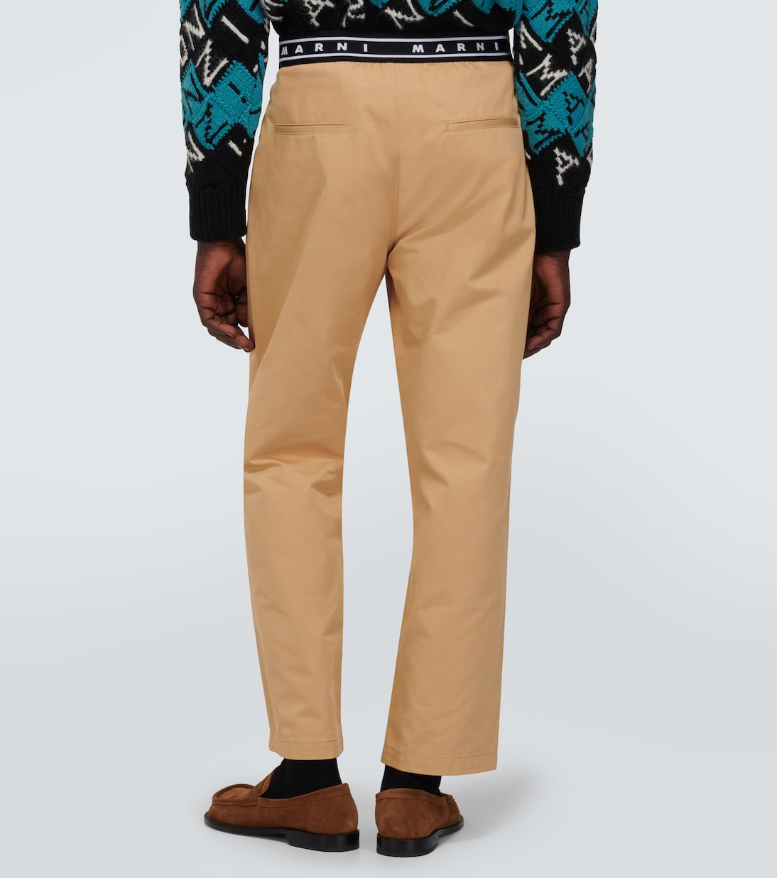 Pantaloni regular in gabardine di cotone | Marni