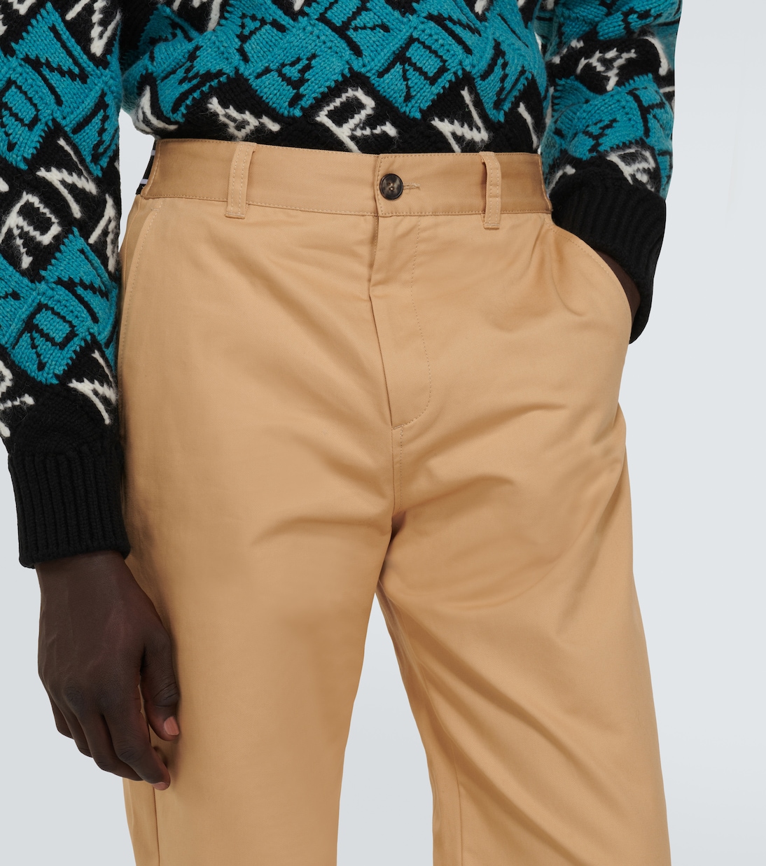 Pantaloni regular in gabardine di cotone | Marni