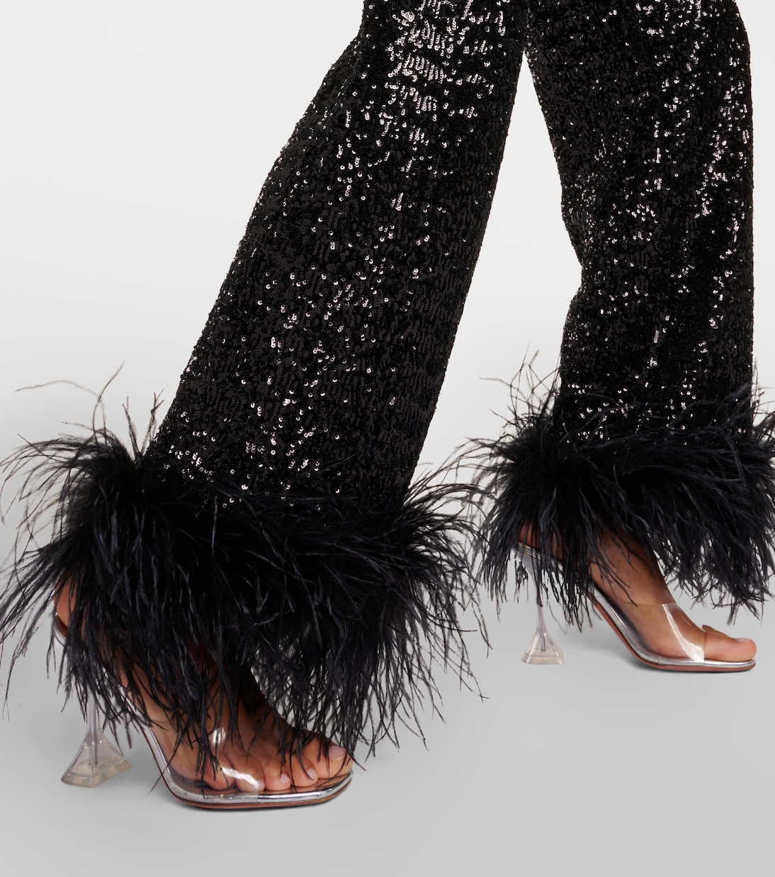 Pantalon ample Paillettes à sequins et plumes | Oséree