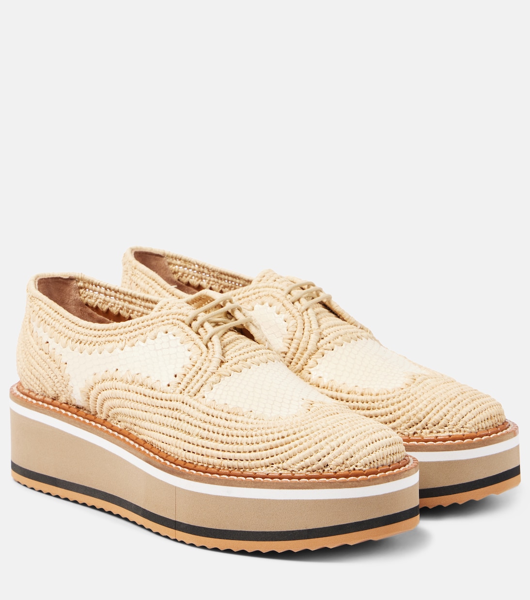 White flatform brogues hotsell