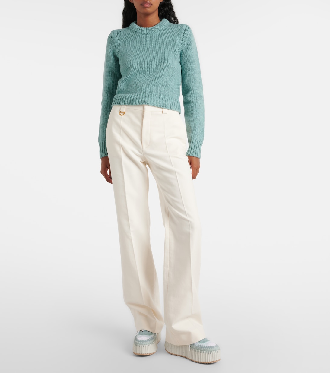 Baskets compensées Nama 80 en daim | Chloé