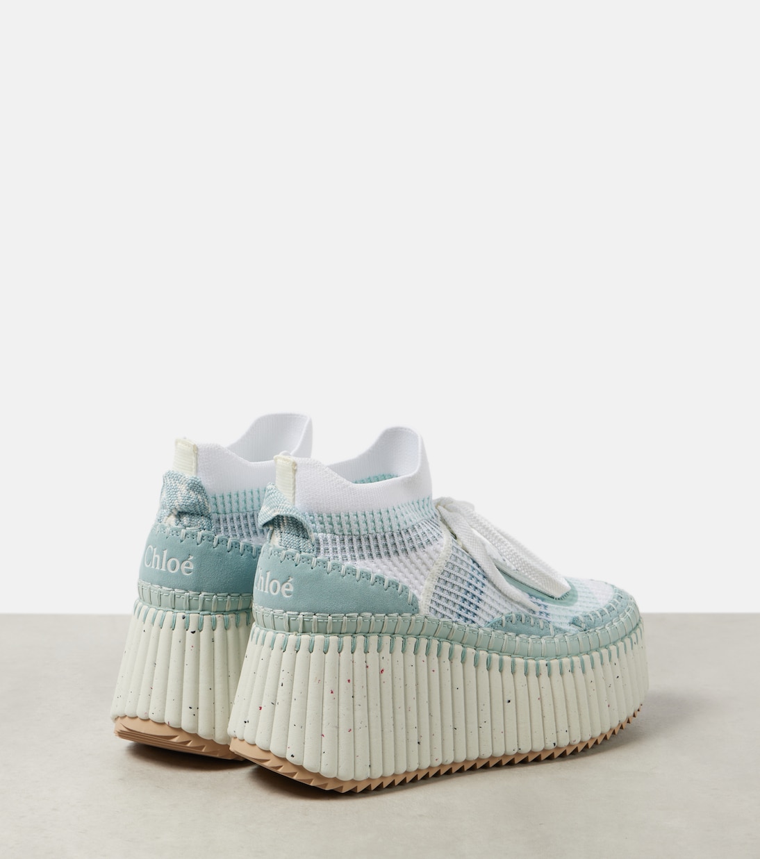 Baskets compensées Nama 80 en daim | Chloé