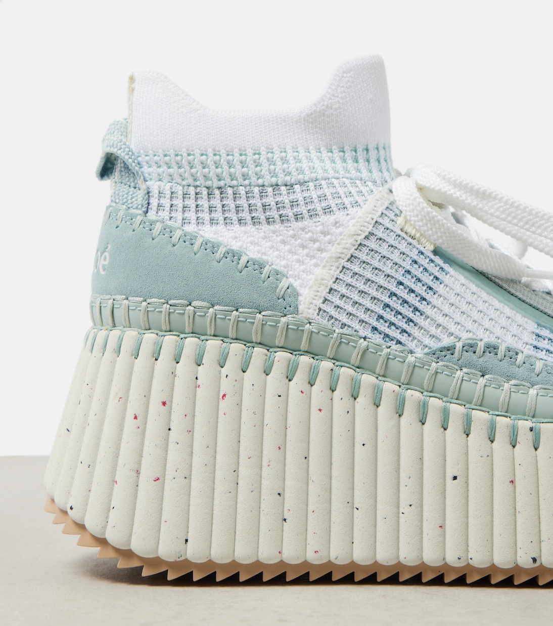 Baskets compensées Nama 80 en daim | Chloé