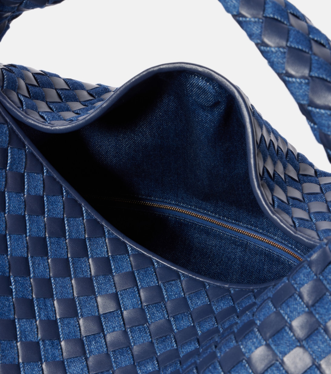 Sac Hop Large en cuir et denim | Bottega Veneta
