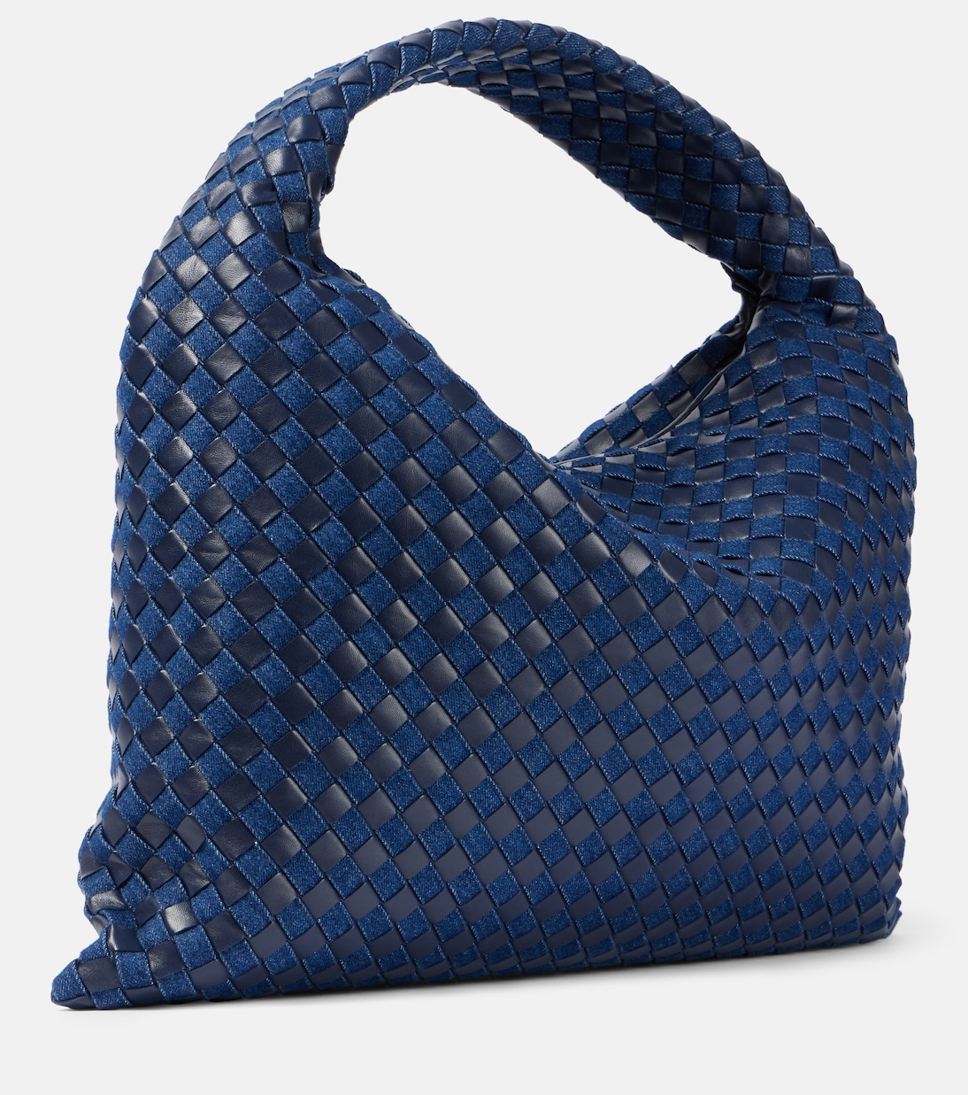 Sac Hop Large en cuir et denim | Bottega Veneta