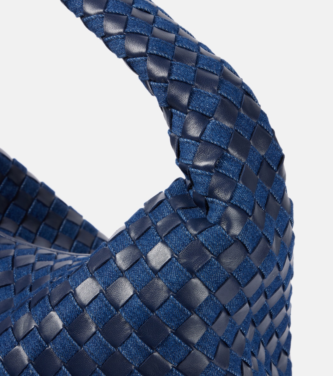 Sac Hop Large en cuir et denim | Bottega Veneta