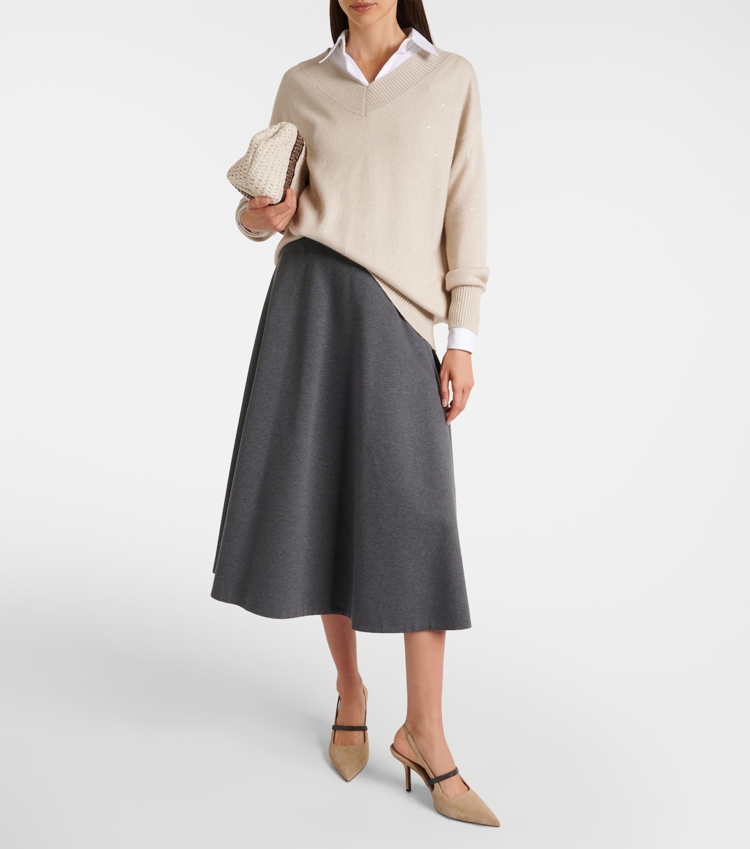 Jersey oversized de cachemir y seda | Brunello Cucinelli
