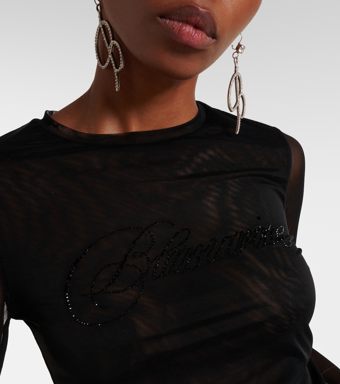T-Shirt mit Tüll | Blumarine