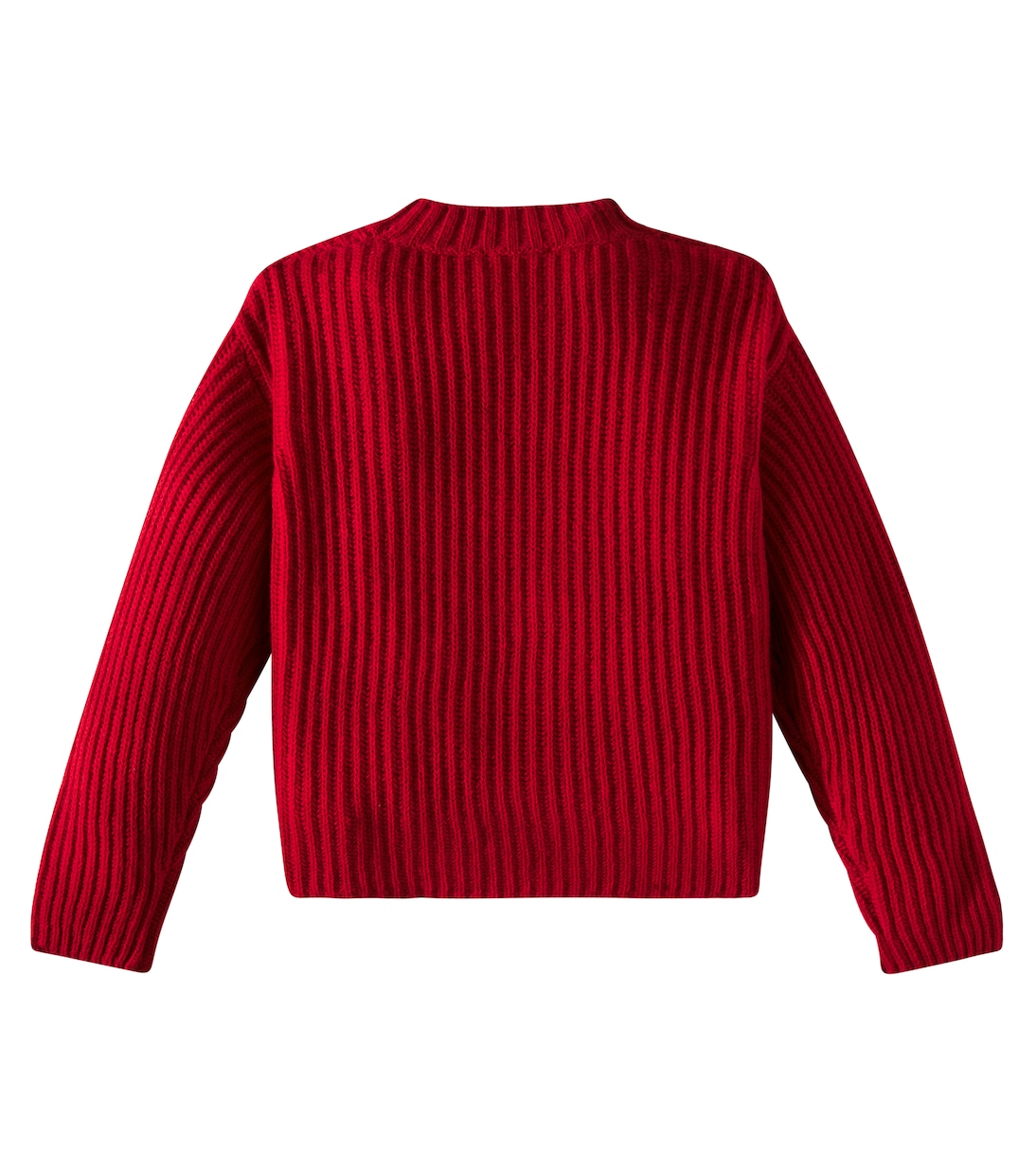 Pullover in lana vergine a coste | Il Gufo