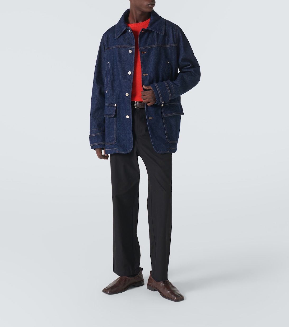 Shadow denim jacket in blue - Wales Bonner | Mytheresa