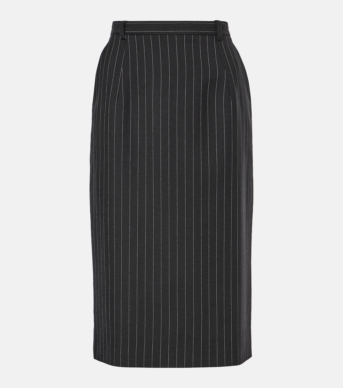 Jupe crayon en laine à fines rayures | Dolce&Gabbana