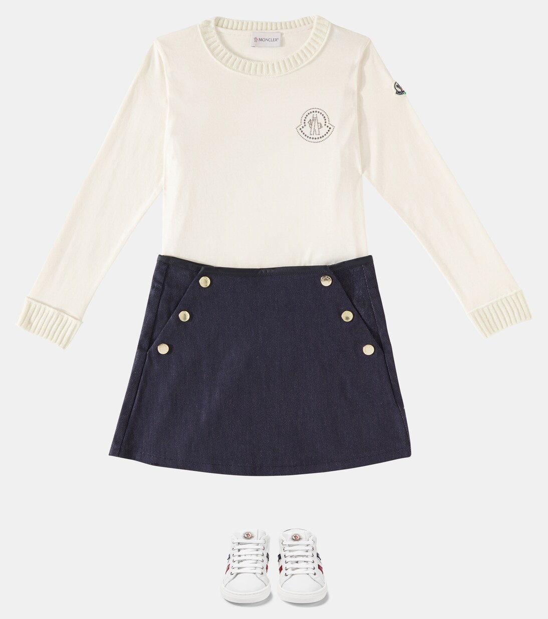 Felpa in cotone con logo | Moncler Enfant