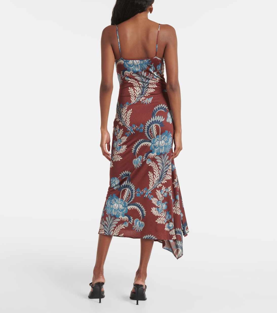 Robe midi en satin à fleurs | Etro