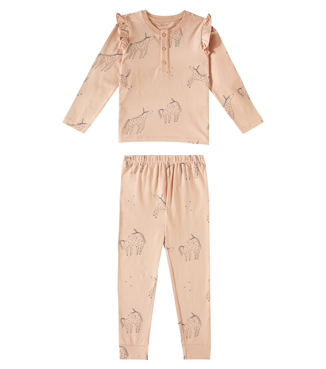 Pijama Wilhelm de algodón con volantes | Liewood