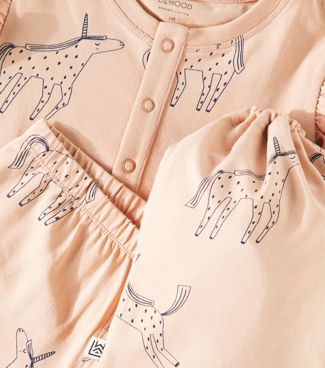 Pijama Wilhelm de algodón con volantes | Liewood