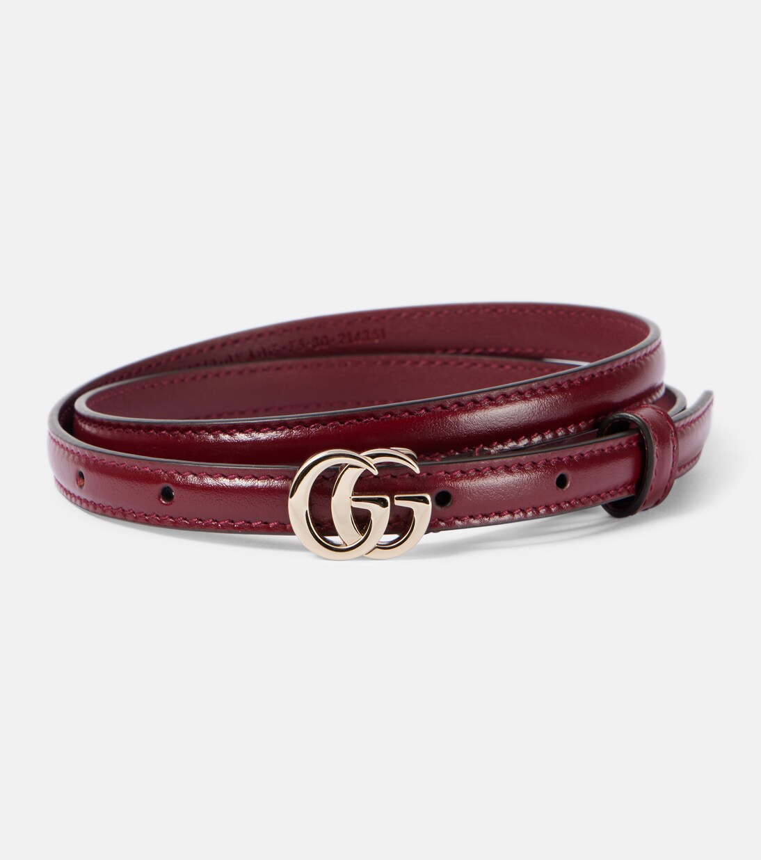 GG Milano leather belt in burgundy Gucci Mytheresa