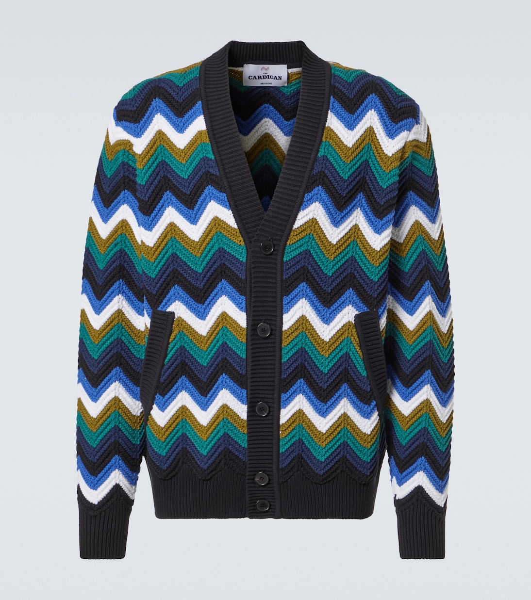Zigzag cotton-blend lamé cardigan | Missoni