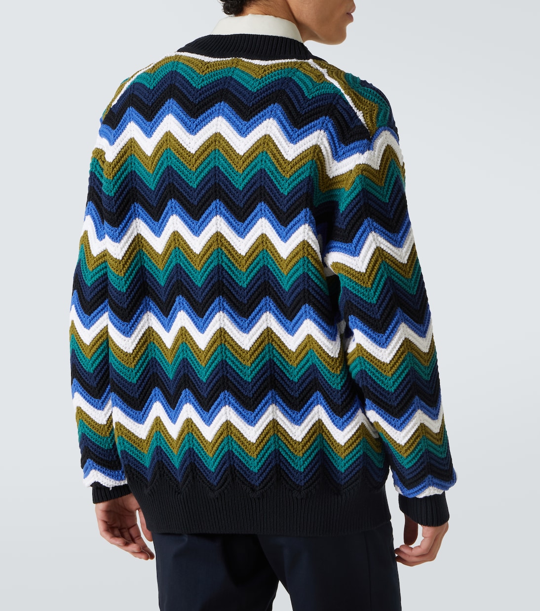 Zigzag cotton-blend lamé cardigan | Missoni