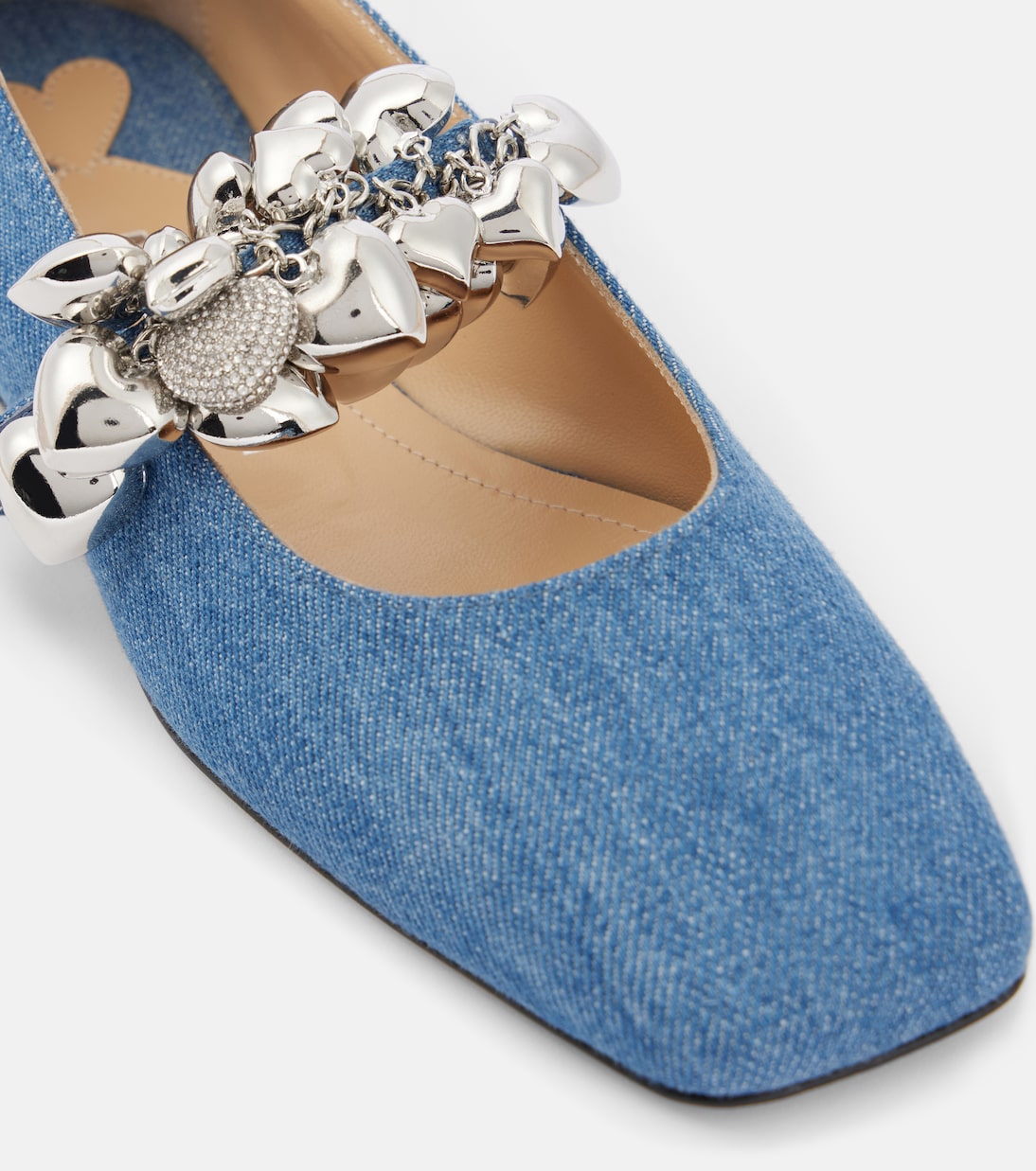 Ballerine Puffy Heart in denim | Mach & Mach
