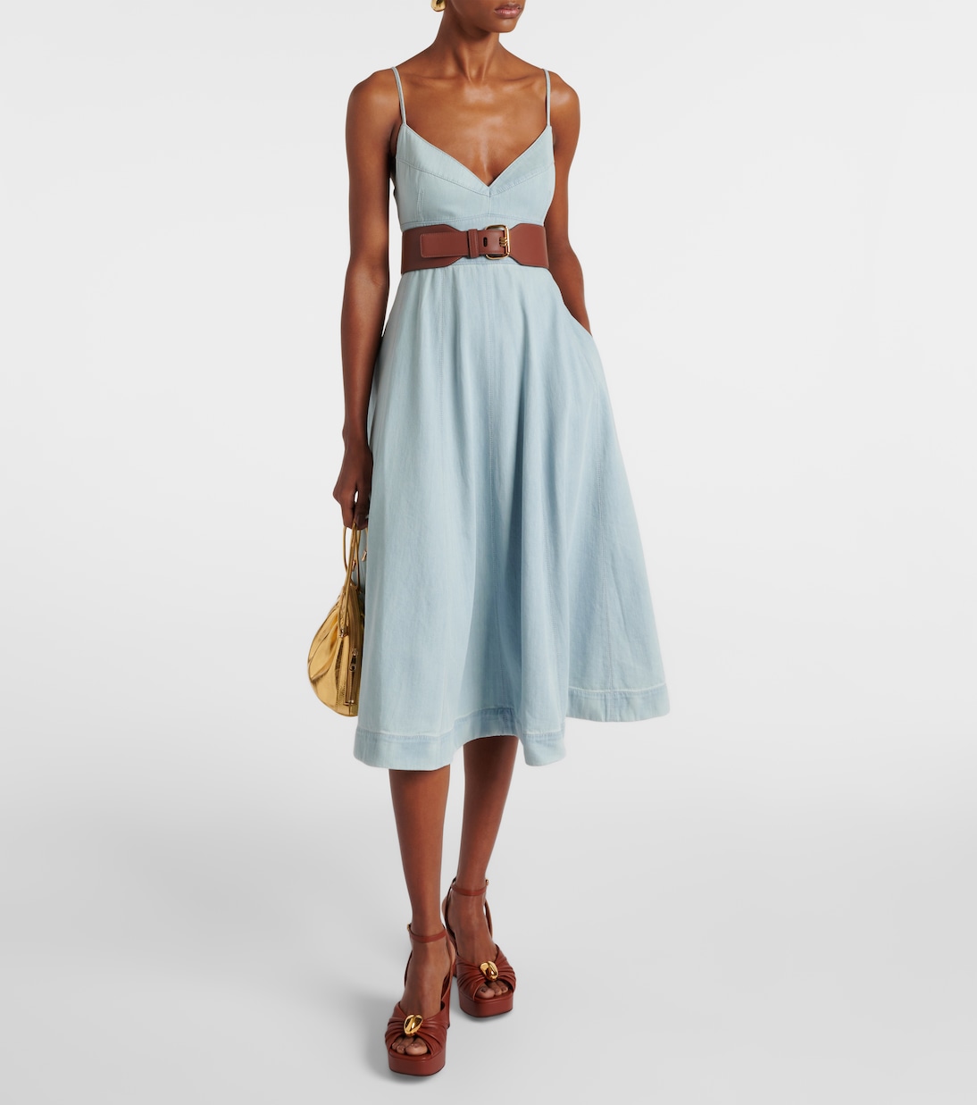 Robe midi Acacia en jean | Zimmermann