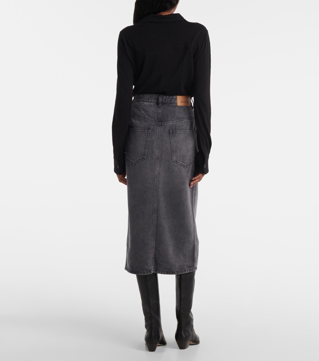 Falda Midilargo Denim Marant Etoile en Estilo Tilauriagz para Jóvenes