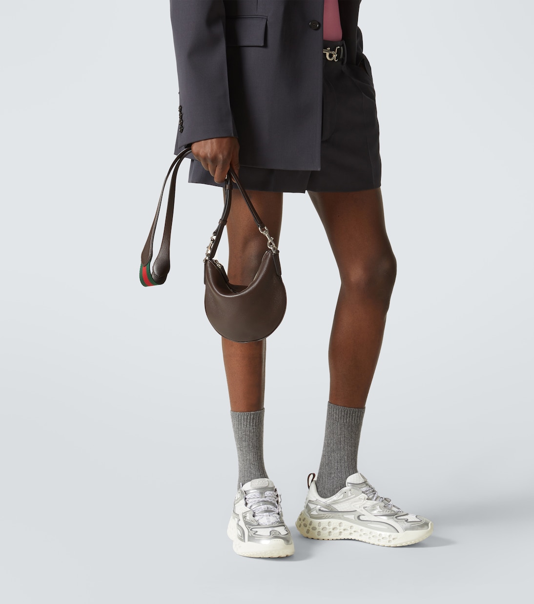 Borsa a spalla Gucci B Mini in pelle | Gucci