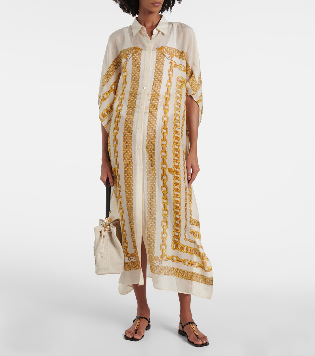 Caftano Barocco in chiffon | Versace