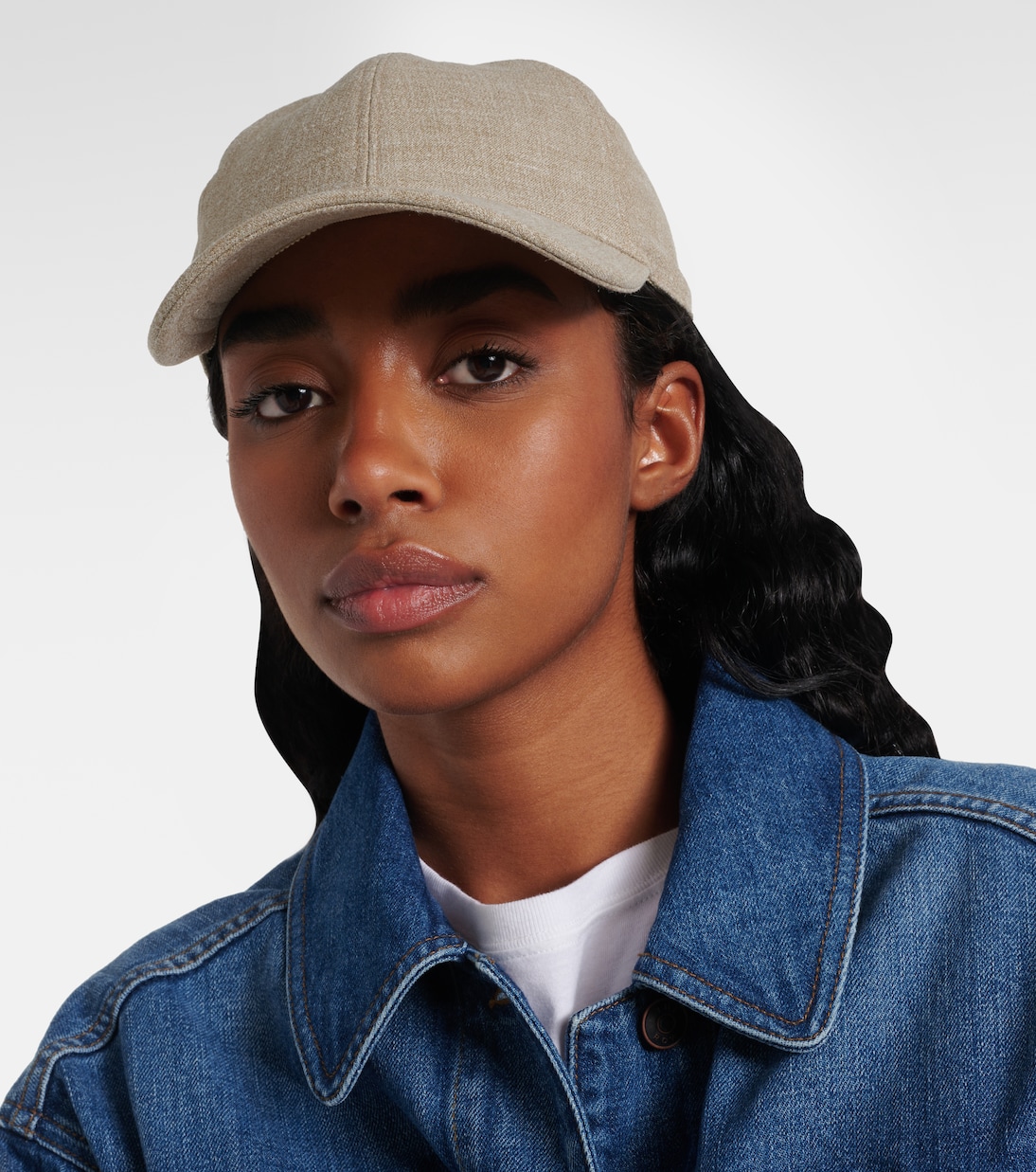 Caspian silk, linen, and wool baseball cap | The Row