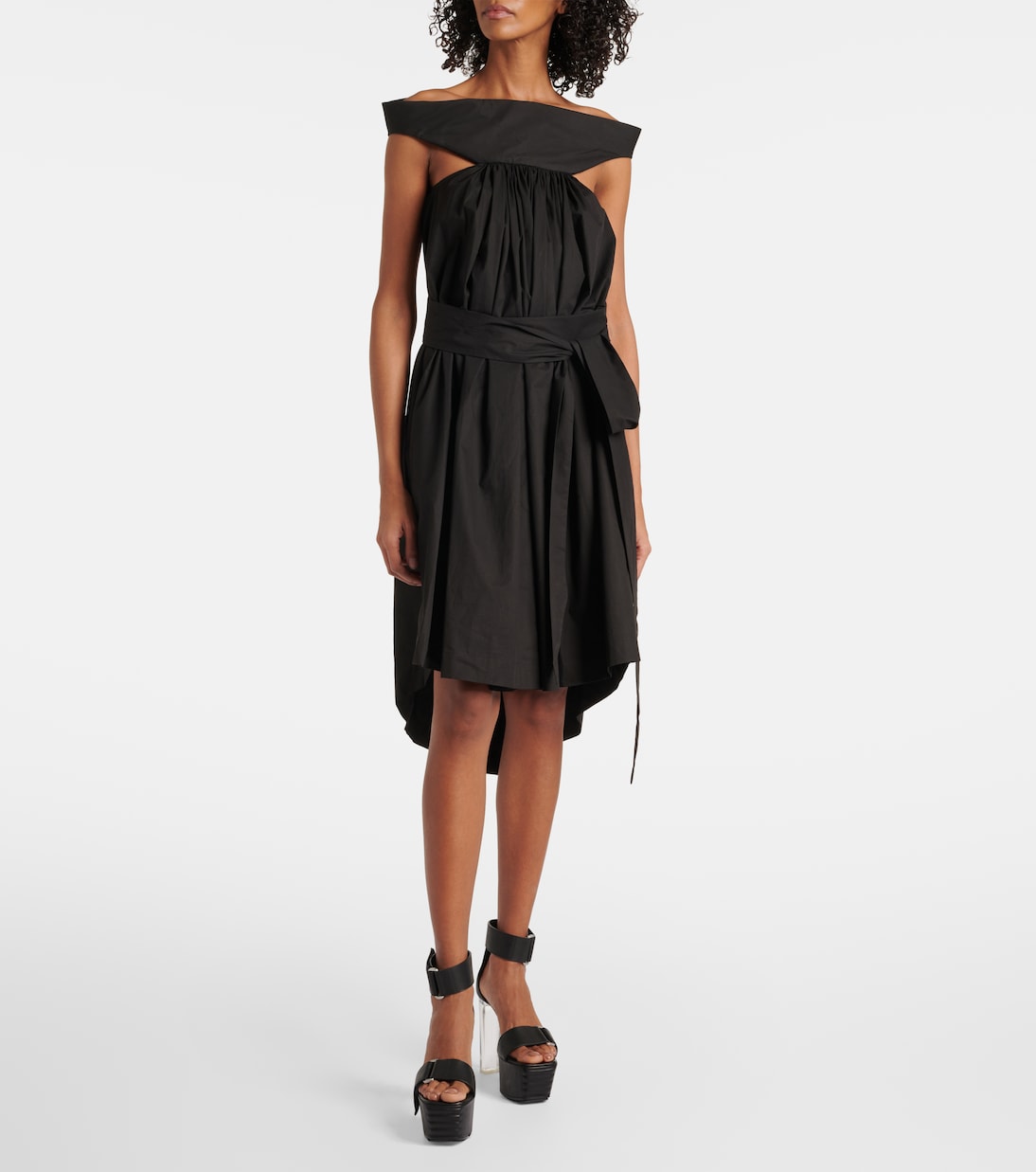 Abito crto Chalice in cotone con cut-out | Rick Owens