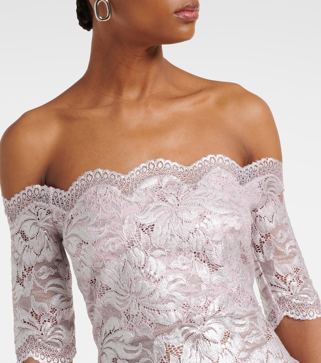 Top en dentelle à fleurs | Rabanne