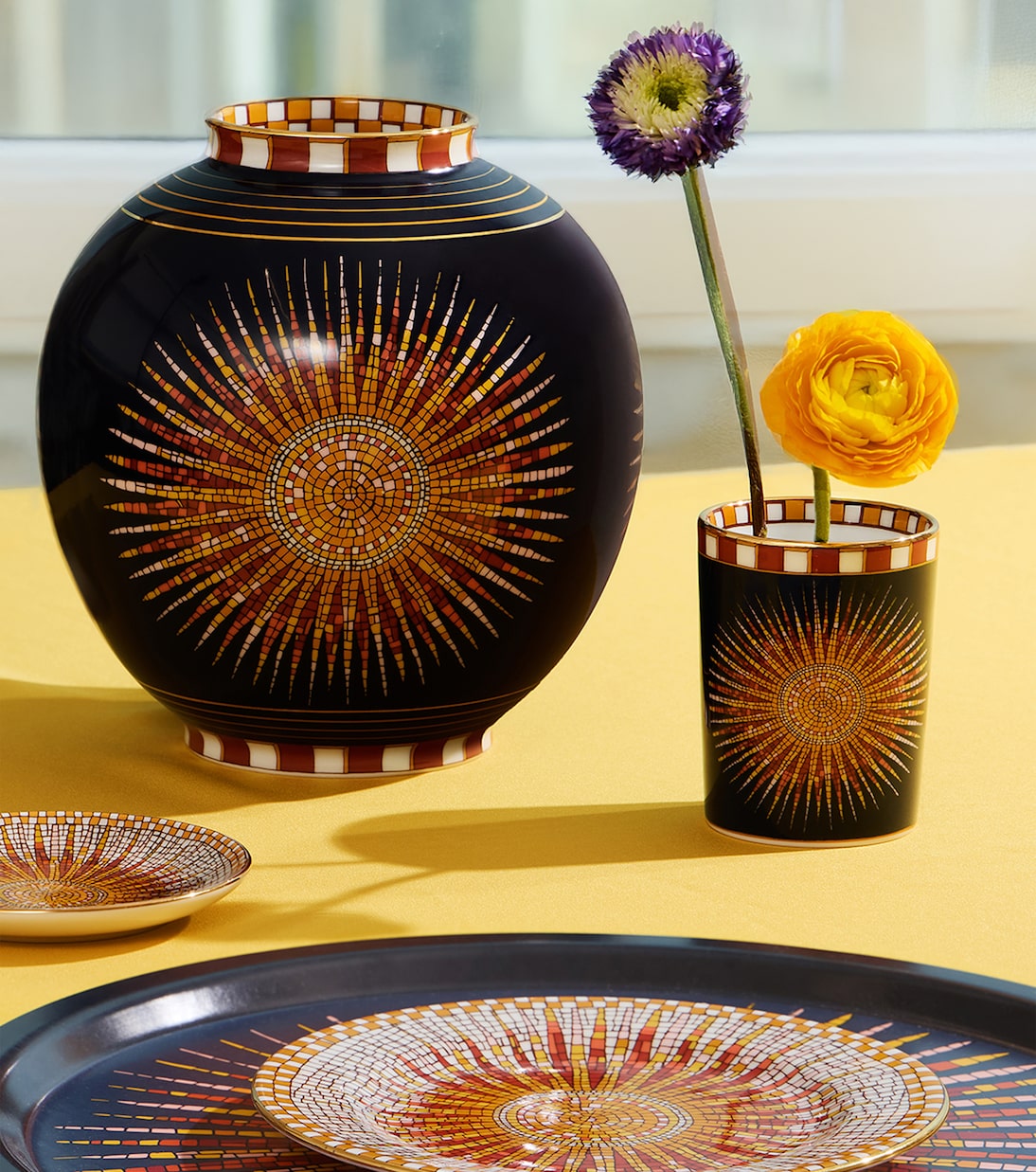 Vase Sunrays Midgnight Bubble Medium | La DoubleJ