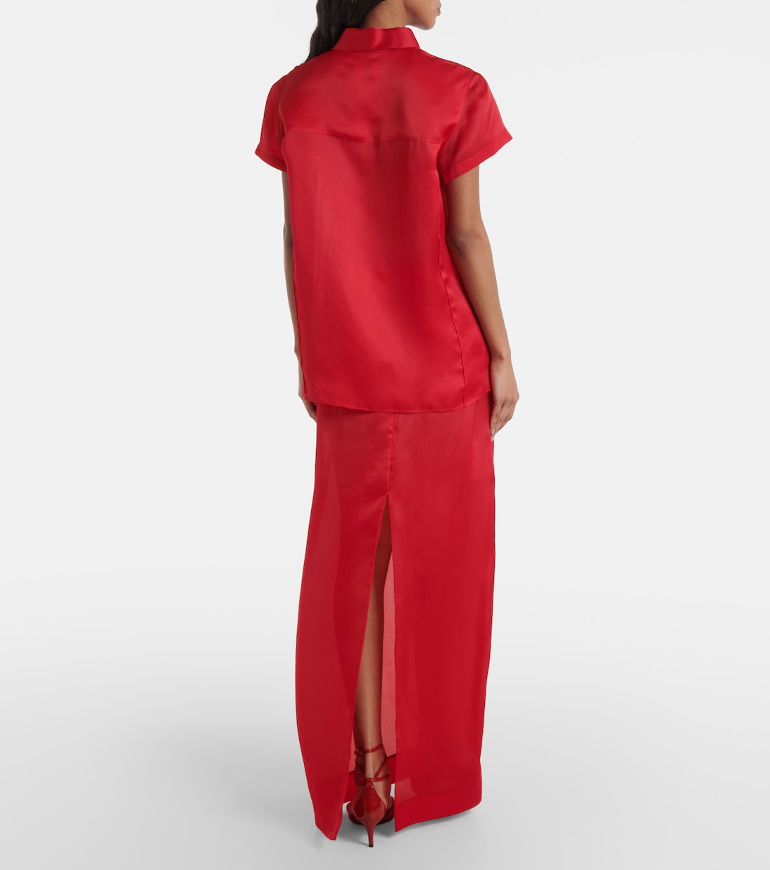 Camicia Keefe in organza di seta | Khaite