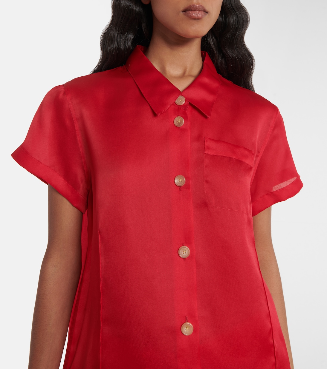 Camicia Keefe in organza di seta | Khaite