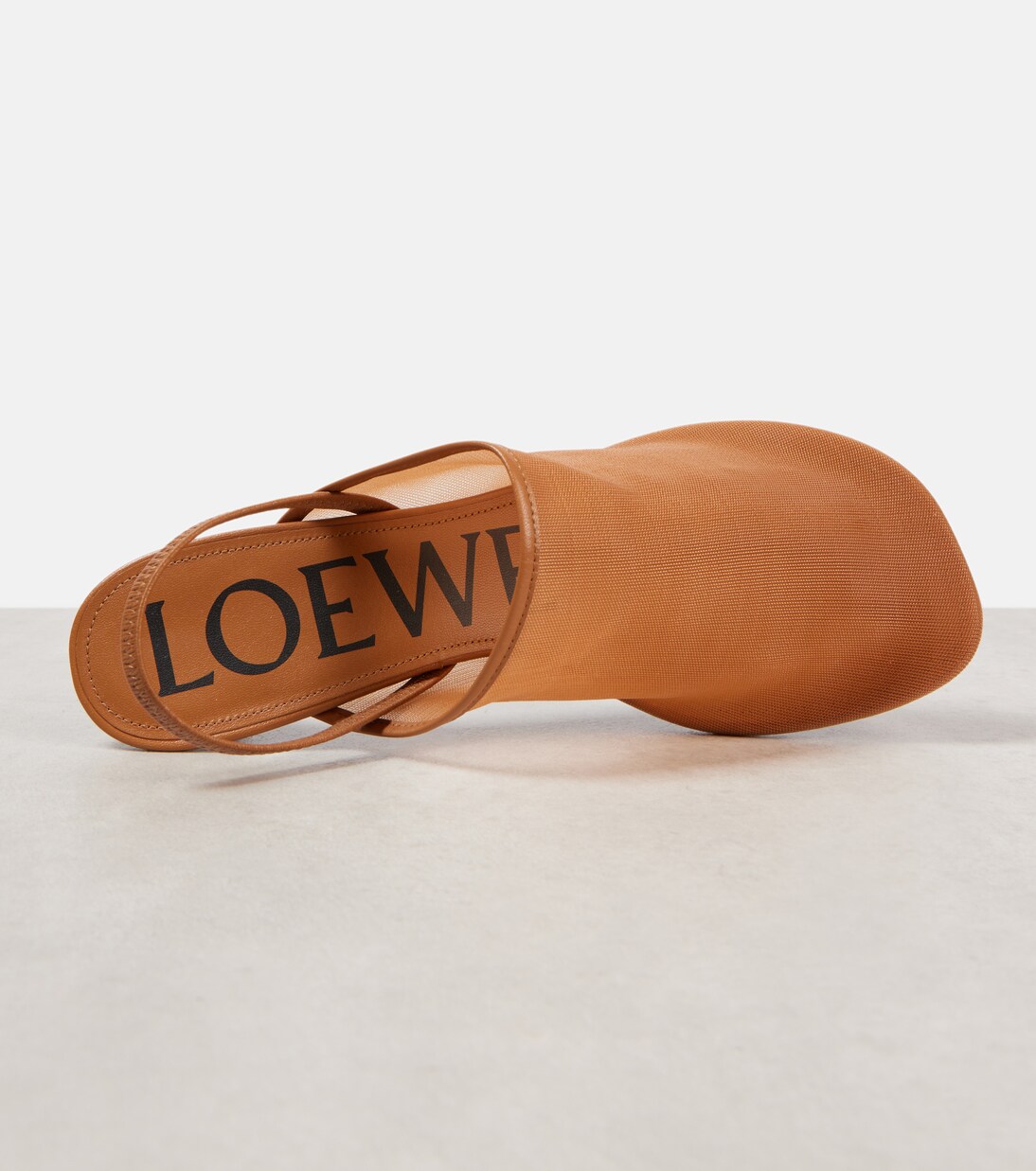 Scarpine a zeppa LOEWE con cinturino in rete e dettaglio a petalo