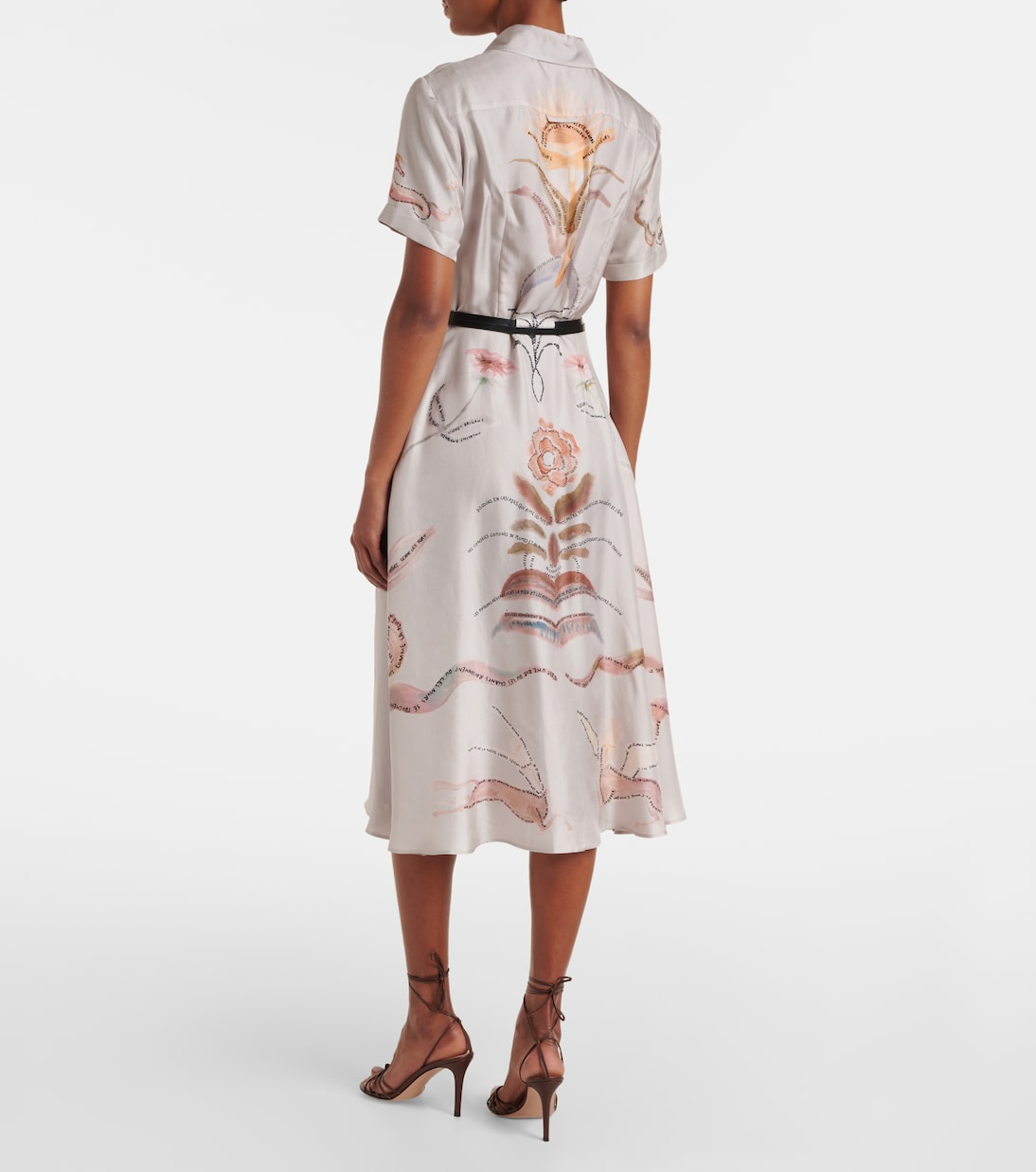 Robe chemise Kiera imprimée en soie | Altuzarra