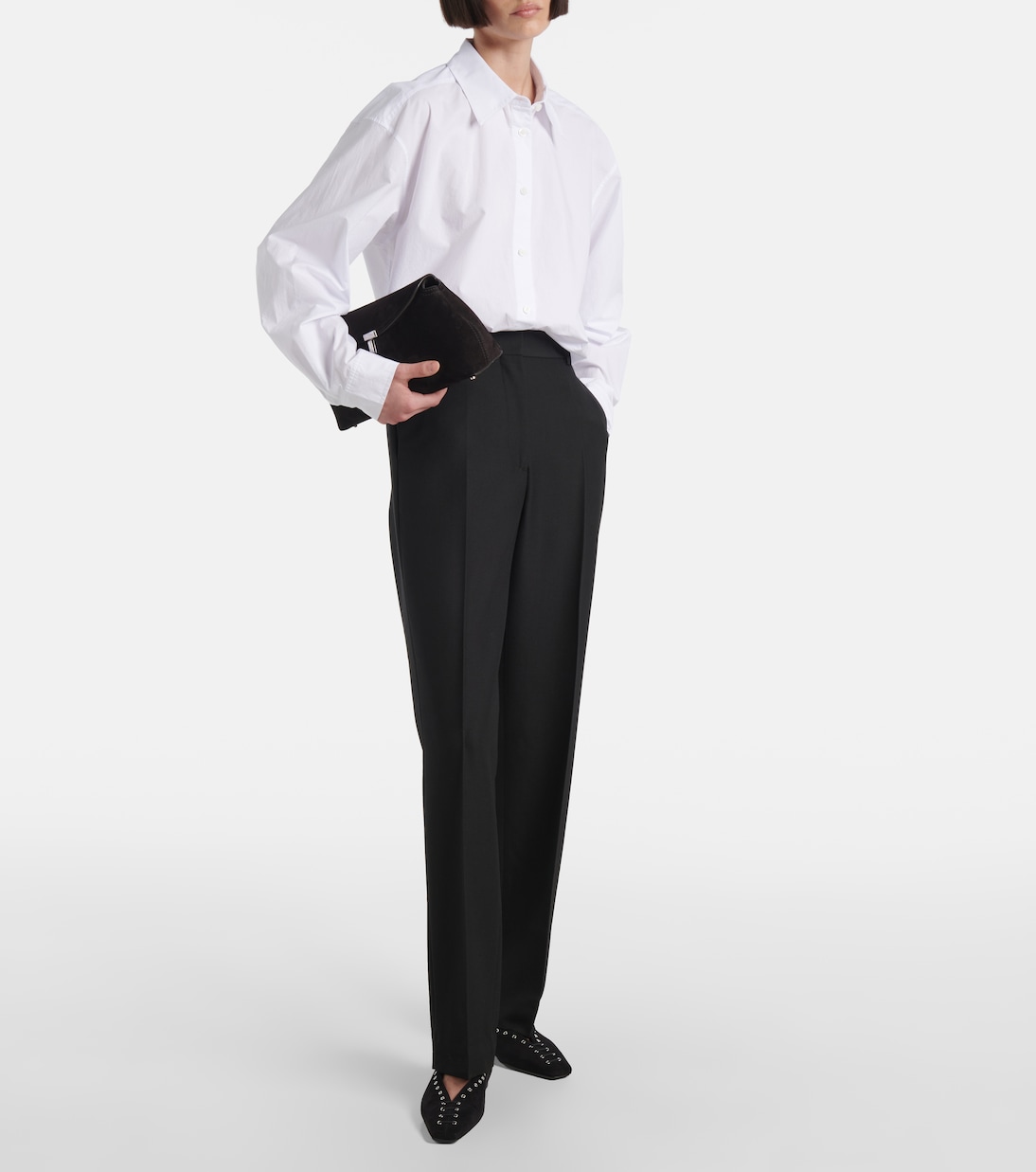 Pantaloni regular a vita media | Toteme