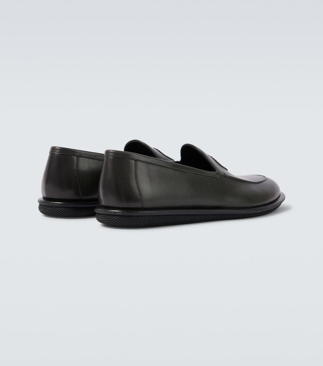 Mocassins en cuir à logo | Giorgio Armani
