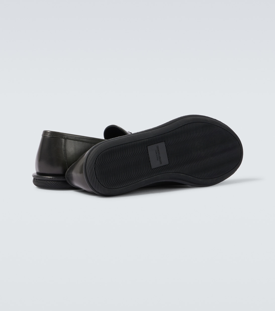 Mocassins en cuir à logo | Giorgio Armani