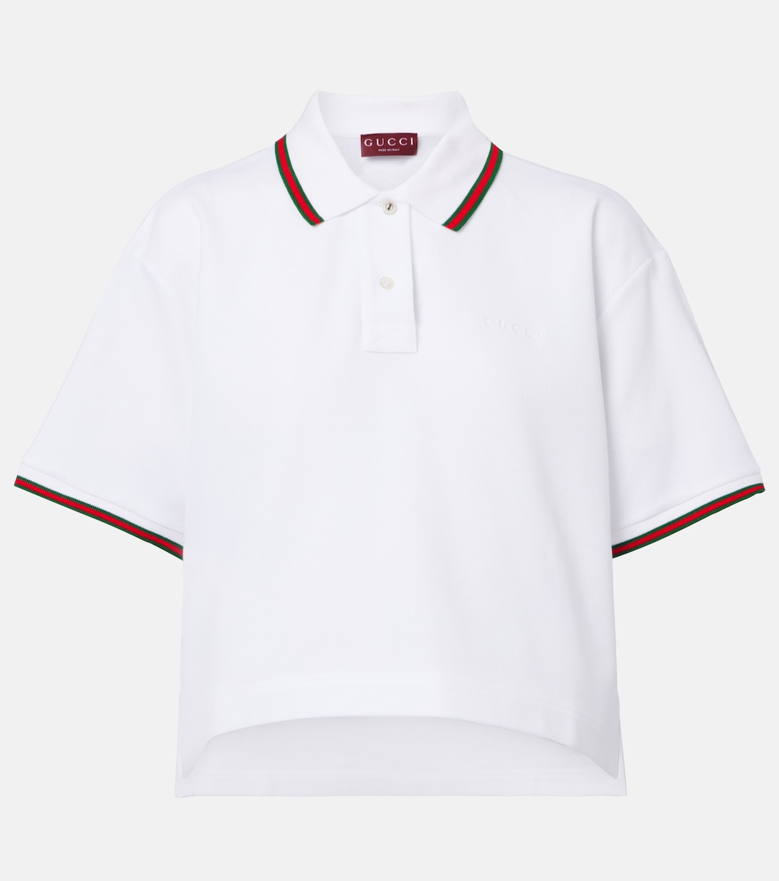 Polohemd Web Stripe aus Baumwoll-Piqué | Gucci