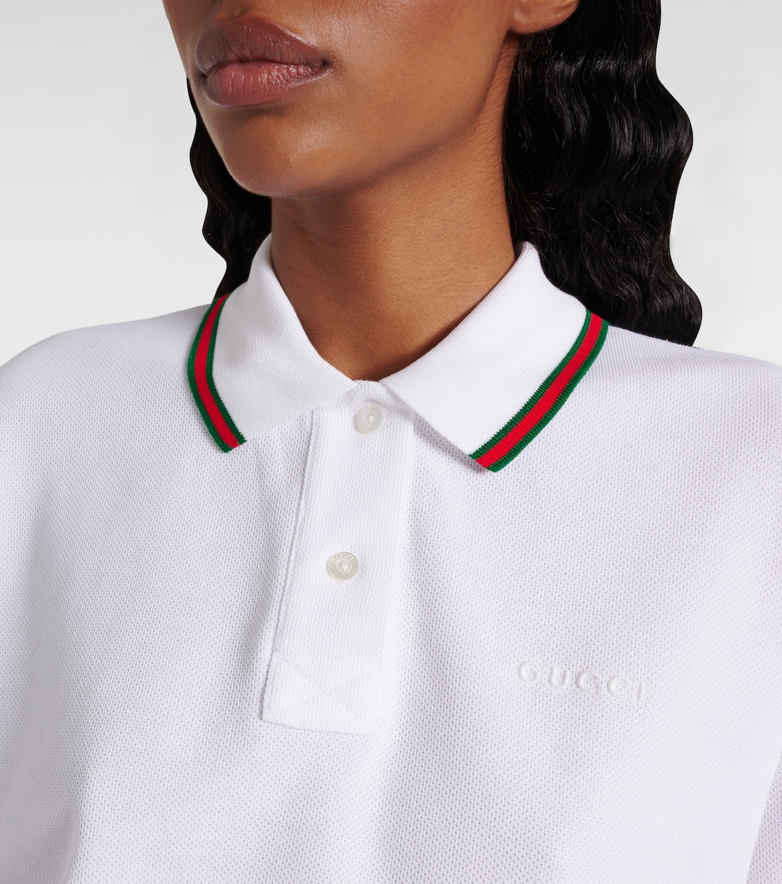 Polohemd Web Stripe aus Baumwoll-Piqué | Gucci