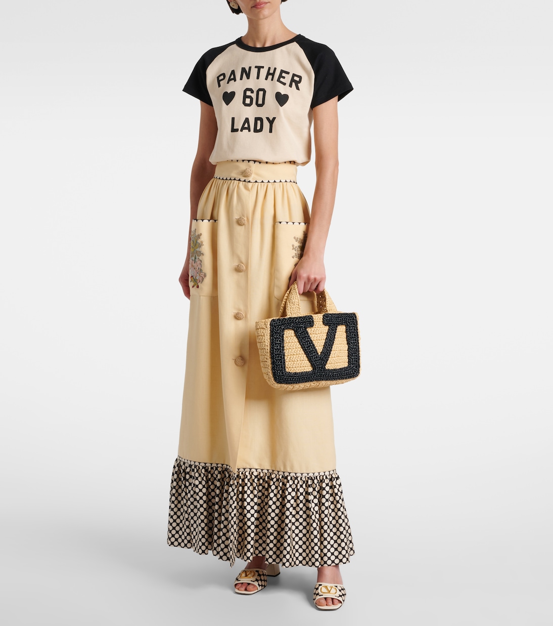 T-shirt imprimé en coton | Valentino